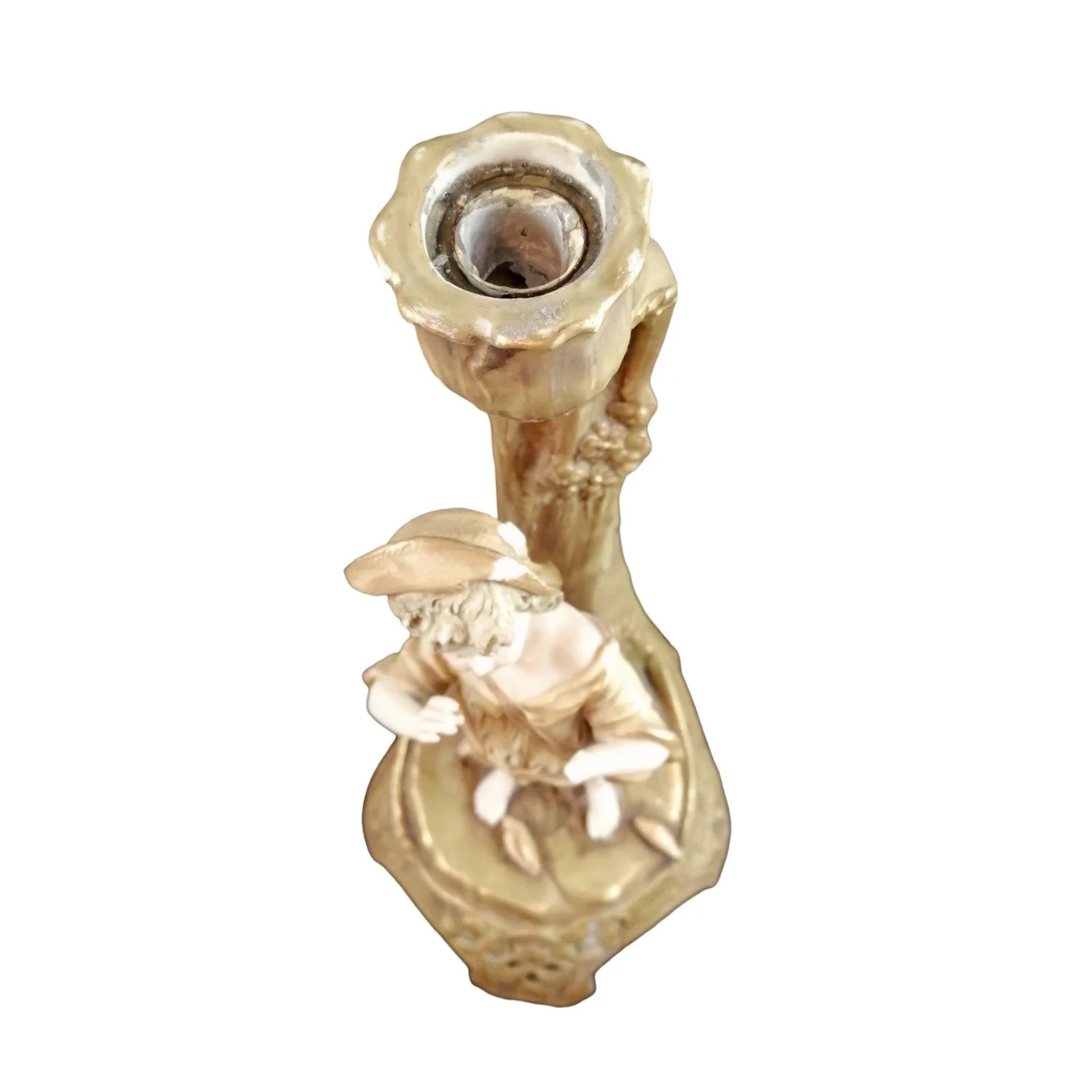 Art Nouveau Austro-Hungarian Ernst Wahliss porcelain amphora figural compote centrepiece lamp, nautical scene