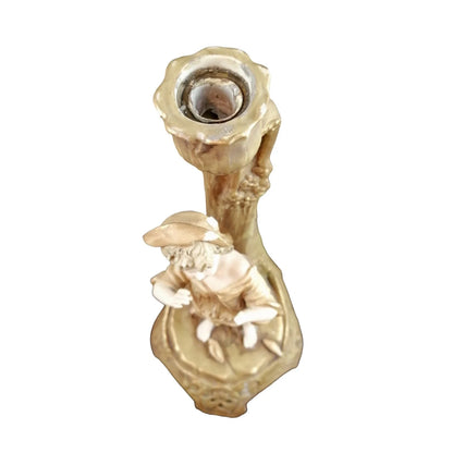 Art Nouveau Austro-Hungarian Ernst Wahliss porcelain amphora figural compote centrepiece lamp, nautical scene