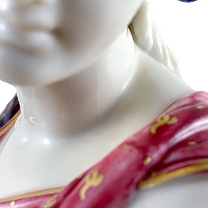 Large Victorian Royal Worcester porcelain figurine of fisherwoman, modelled by W.B. Kirk