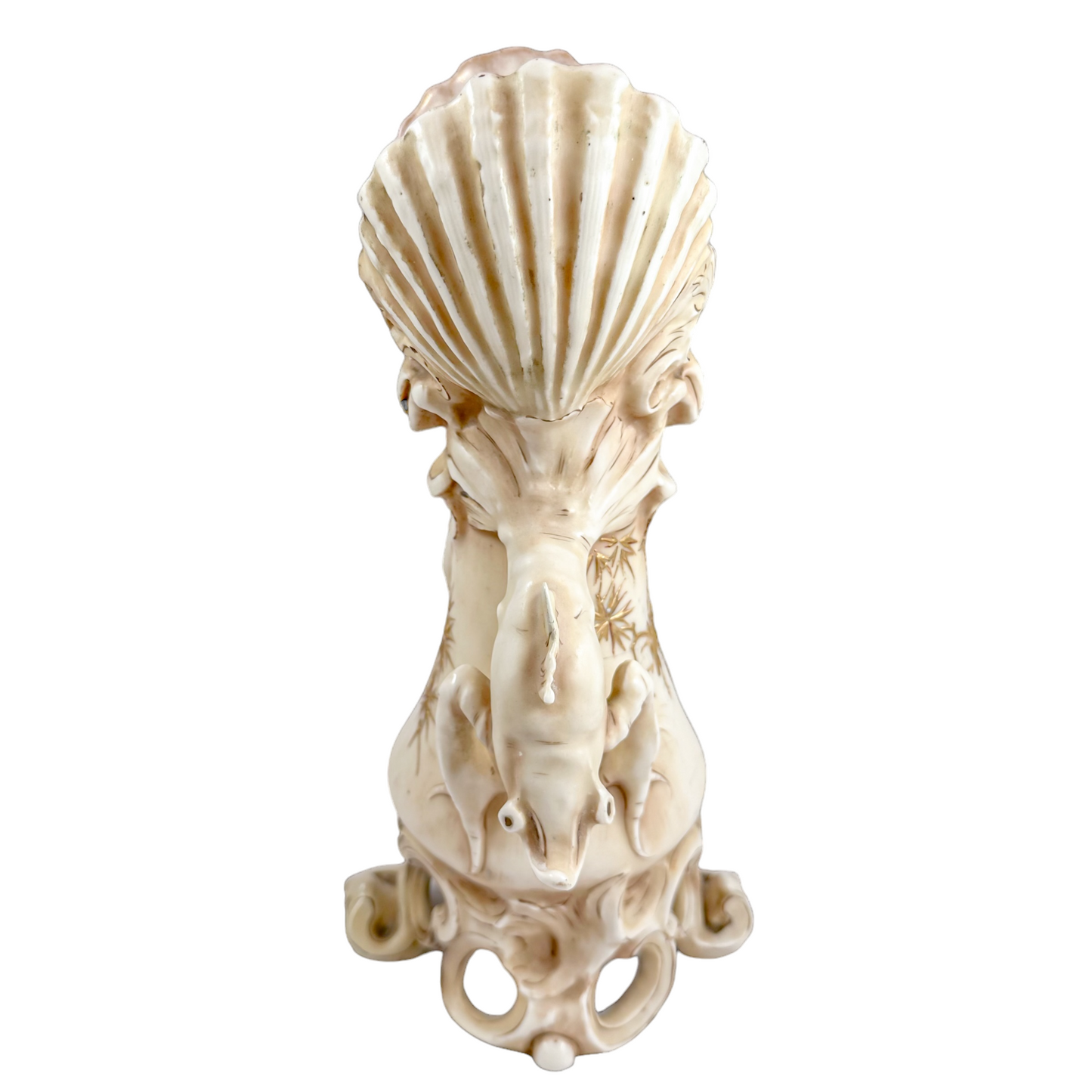 Art Nouveau Alfred Stellmacher for Turn Teplitz porcelain grotesque vase