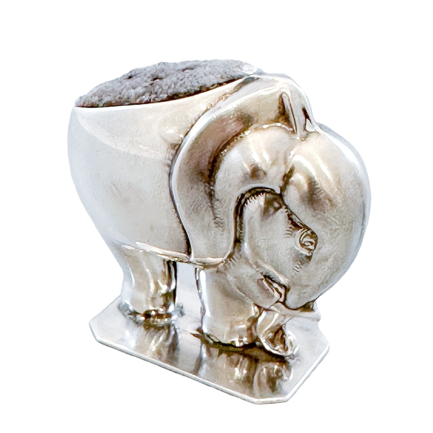 Edwardian style sterling silver elephant pin cushion
