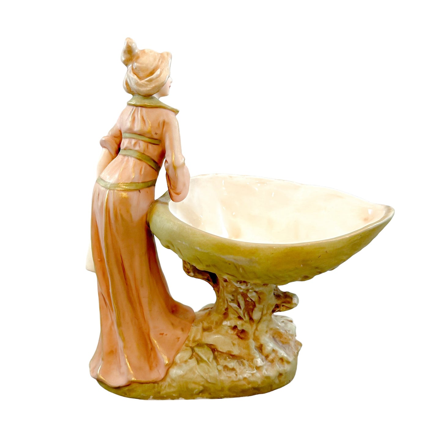 Royal Dux Art Nouveau figural epergne / posy holder figurine