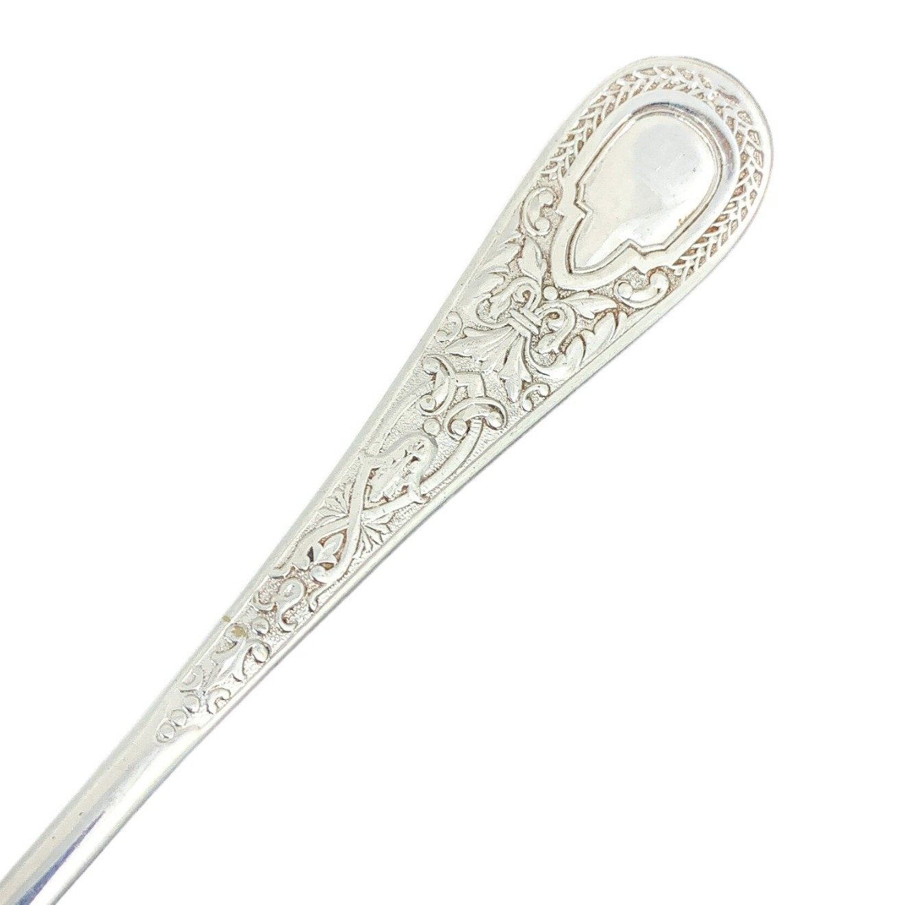 Silver plated Art Nouveau fish cutlery set for 6 people with high-relief scrolls and vacant cartouches
