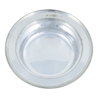 Art Deco silver plated round entrée serving tureen dish with original liner, Goldsmiths Co