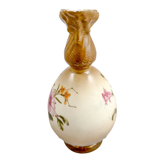 Art Nouveau Ernst Wahliss for Turn Vienna double gourd floral pitcher