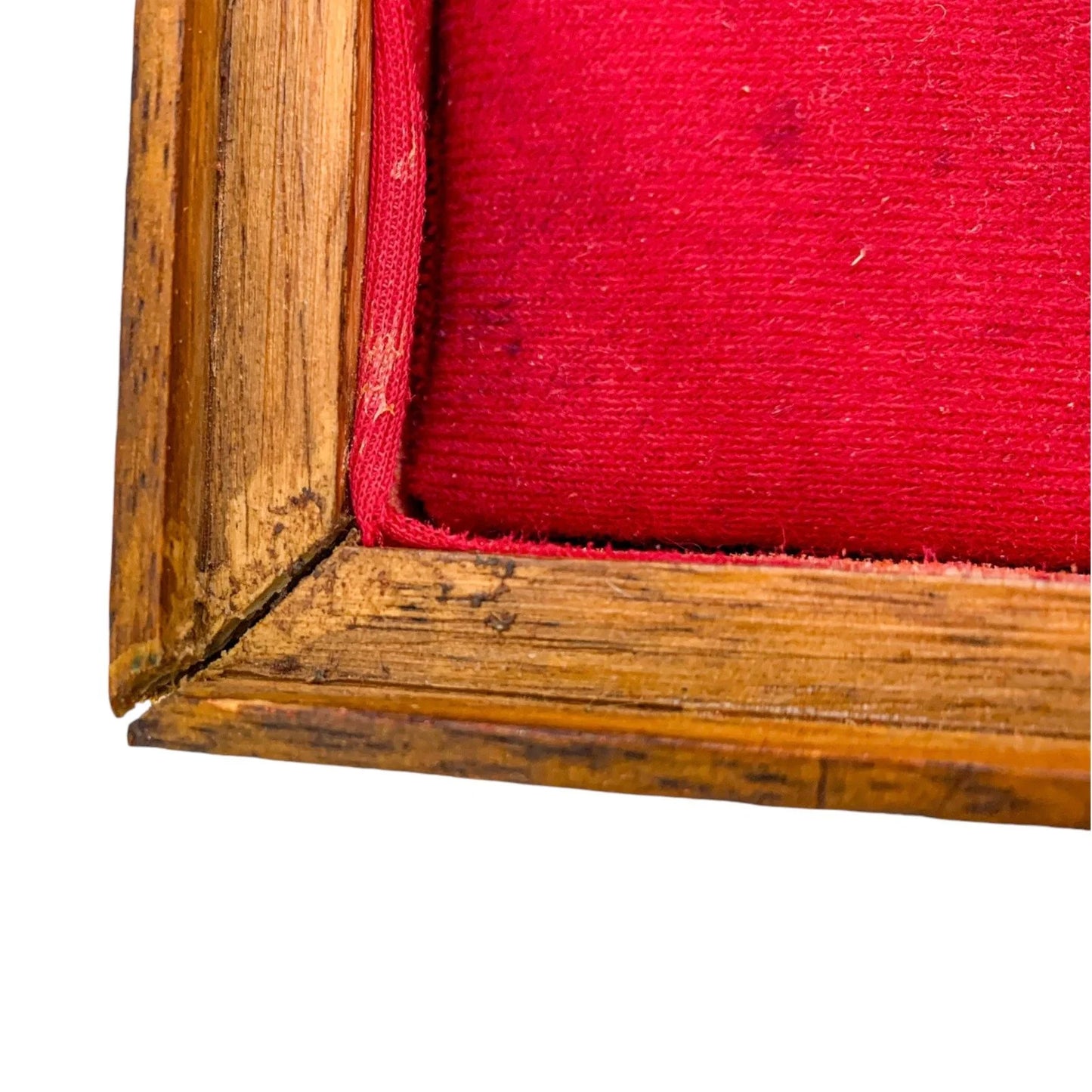 Edwardian casket oak sewing / jewellery storage box with removable lid