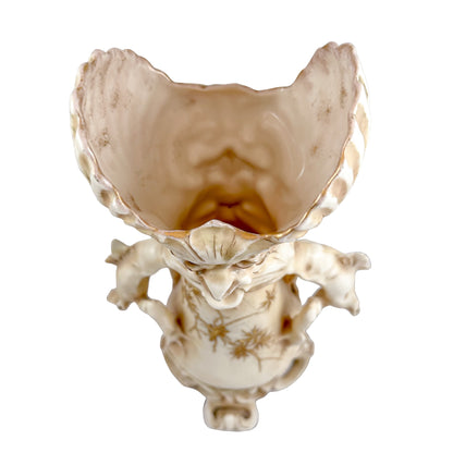 Art Nouveau Alfred Stellmacher for Turn Teplitz porcelain grotesque vase