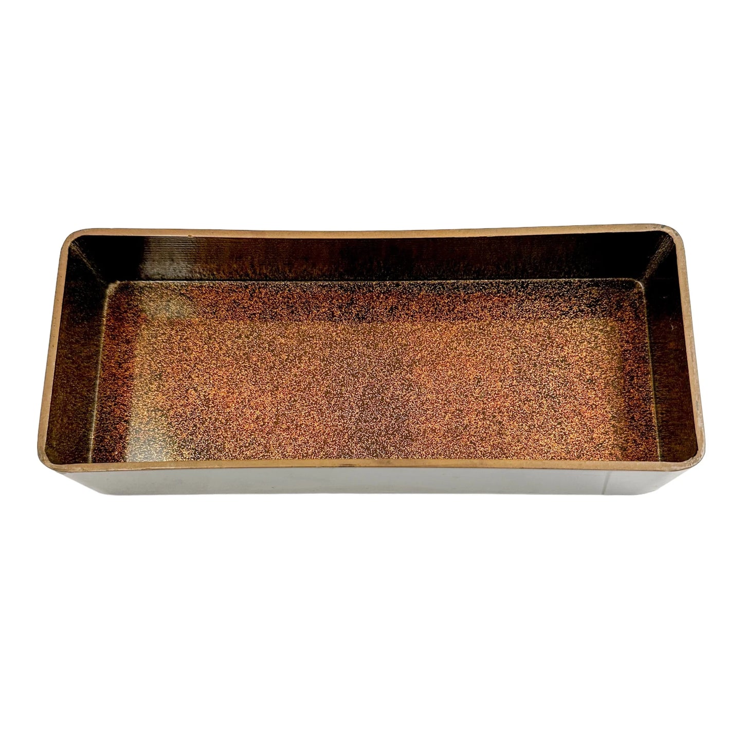 Japanese Meiji black lacquer document box, gold takamaki-e crane and bird of prey design