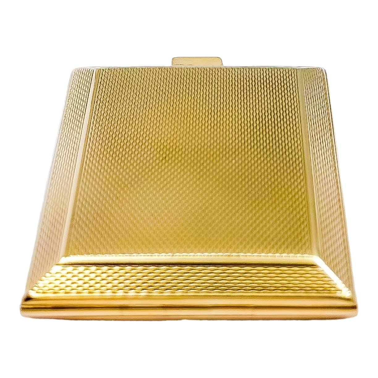 Art Deco 9ct yellow gold rectangular engine turned matchbook holder / card case