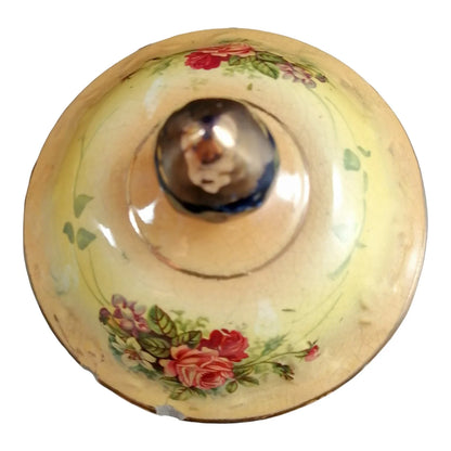 Pair of mid-19th Century KPM floral porcelain gilt lidded urns/vases in Neoclassical style