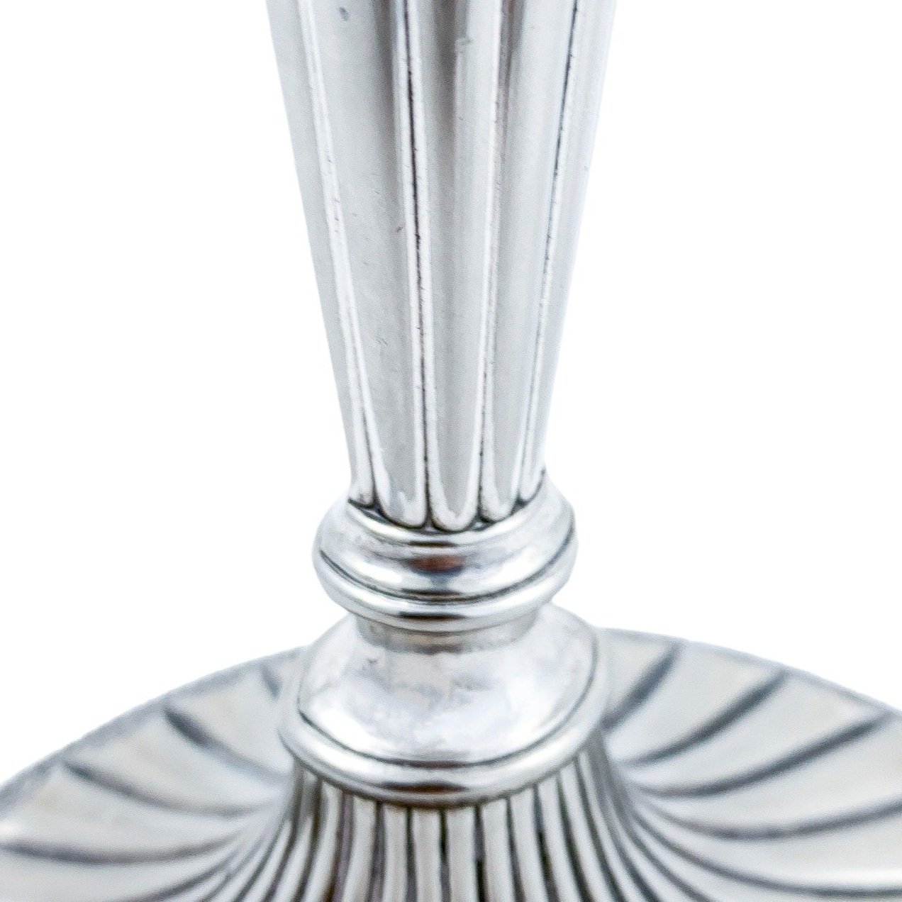 Vintage 1950's Egyptian revival three-arm silver plated candelabra, Falstaff