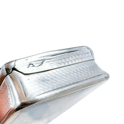 Large mid-Victorian gilt silver snuff box with engine-turned body