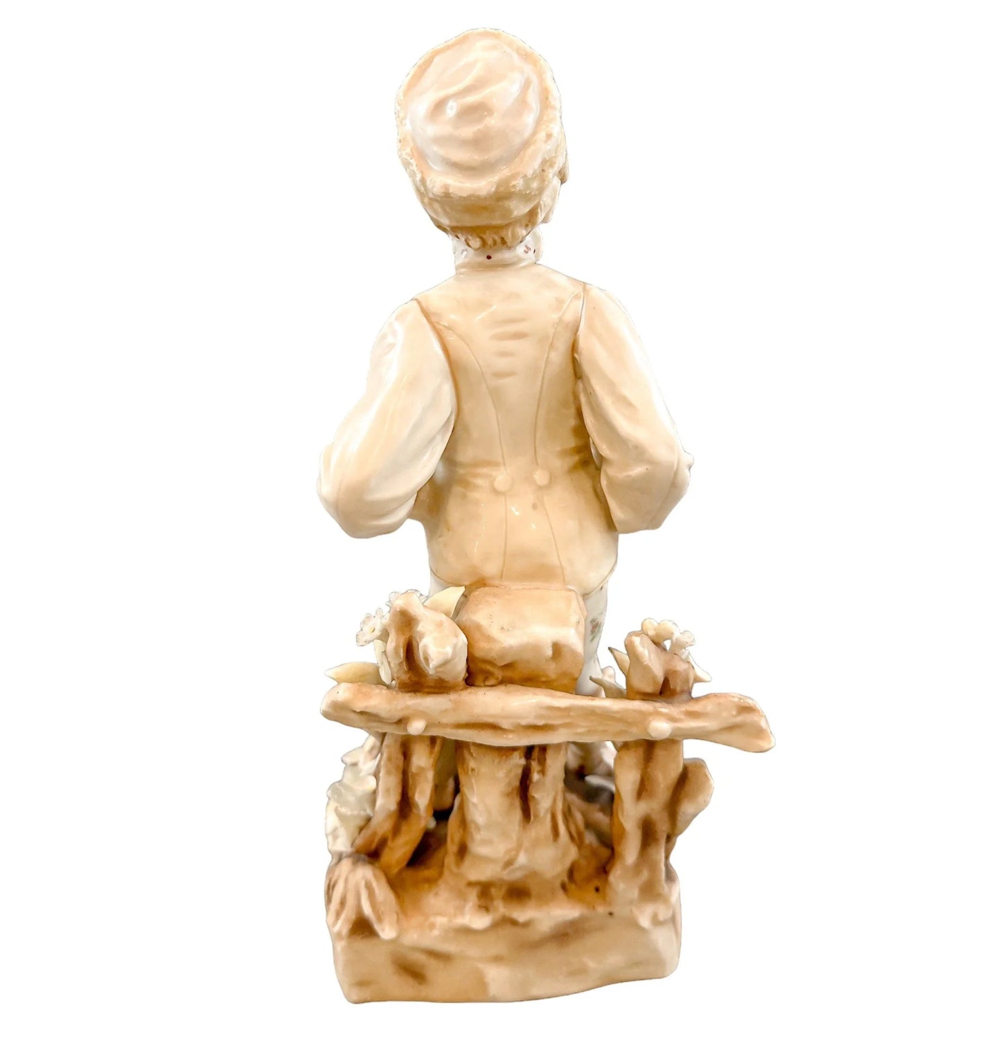 Victorian Austrian porcelain Teplitz Wien "Boy among Flowers" figurine