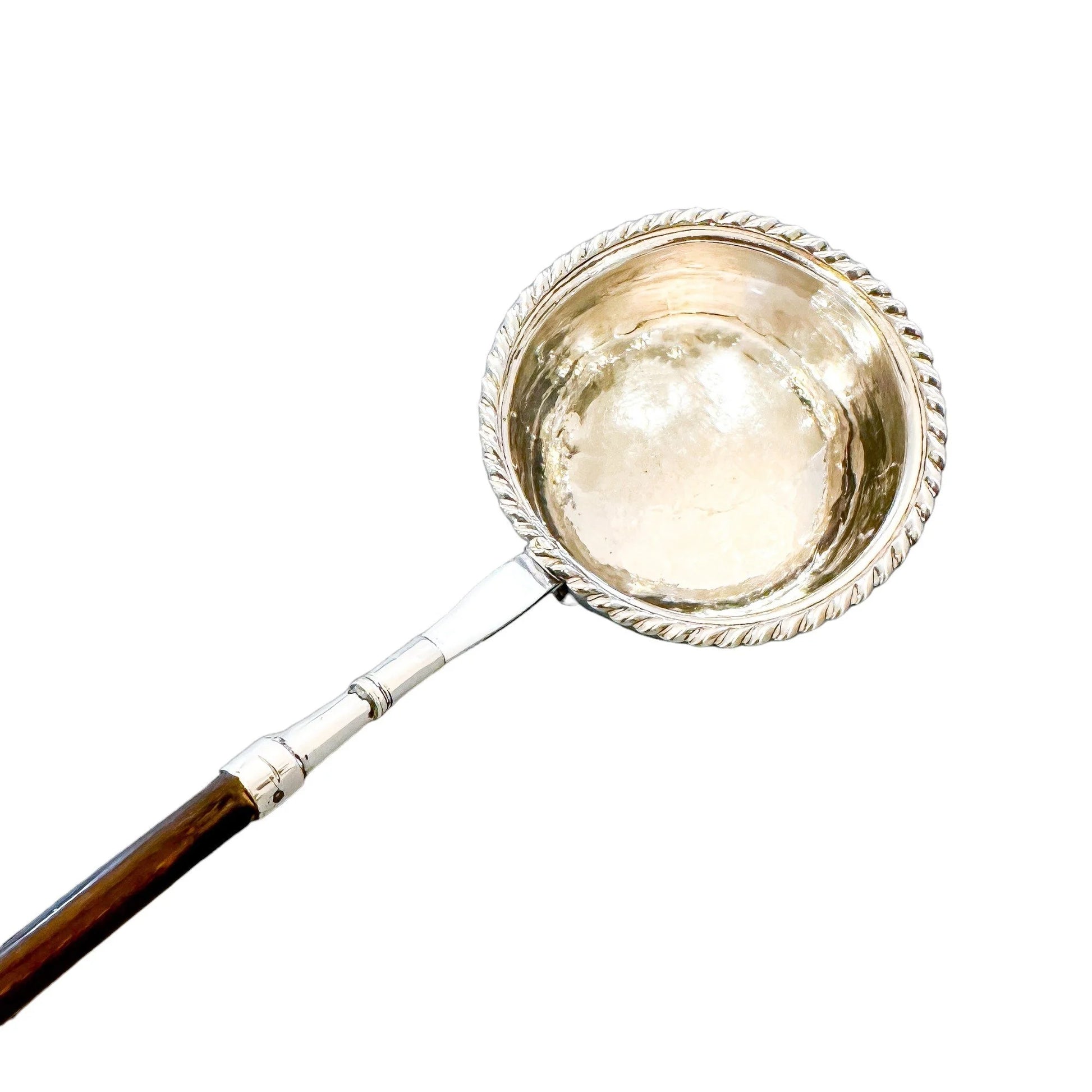 Sterling silver Georgian toddy / punch ladle with twist handle