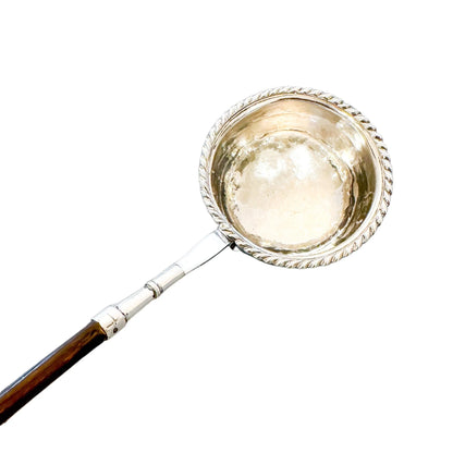 Sterling silver Georgian toddy / punch ladle with twist handle