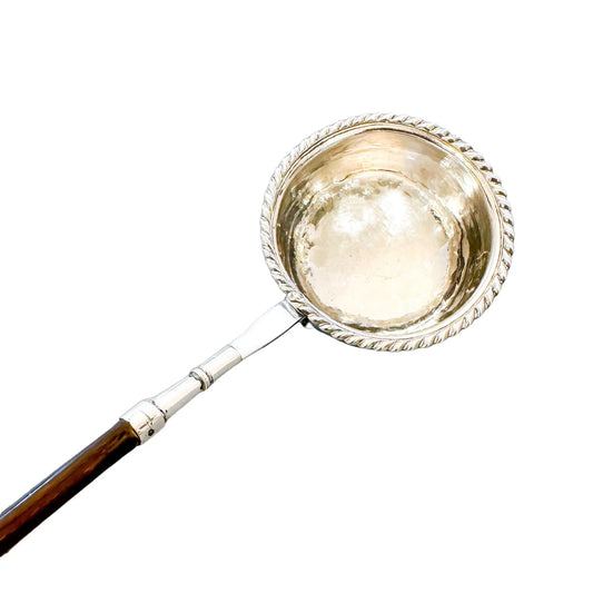 Sterling silver Georgian toddy / punch ladle with twist handle
