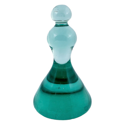 Mid-century Austrian huge sea-green bell-shaped glass paperweight