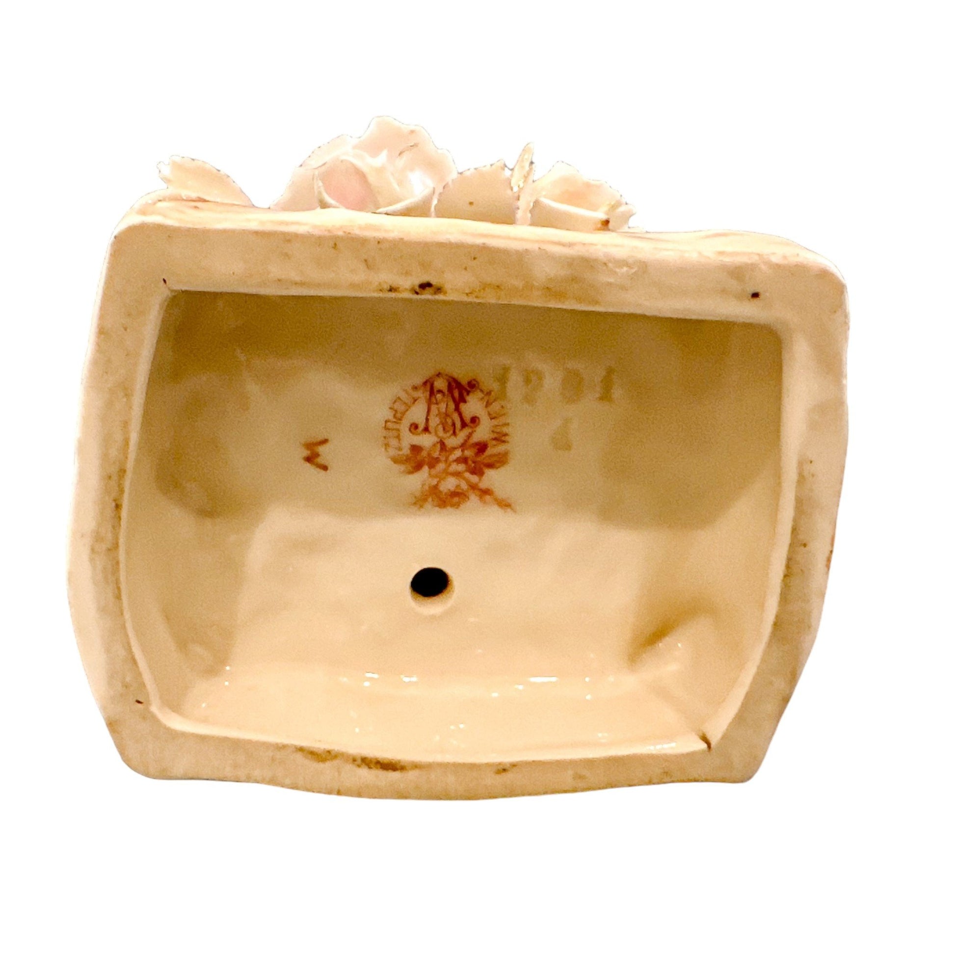 Victorian Austrian porcelain Teplitz Wien "Boy among Flowers" figurine