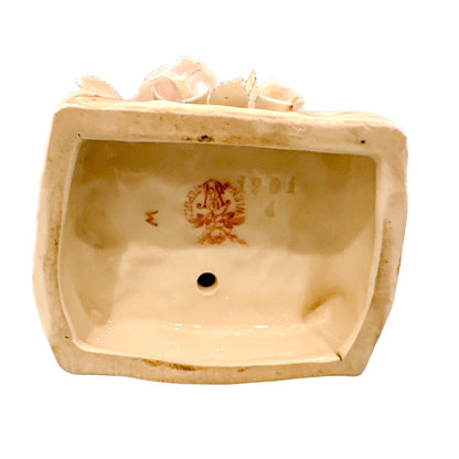 Victorian Austrian porcelain Teplitz Wien "Boy among Flowers" figurine