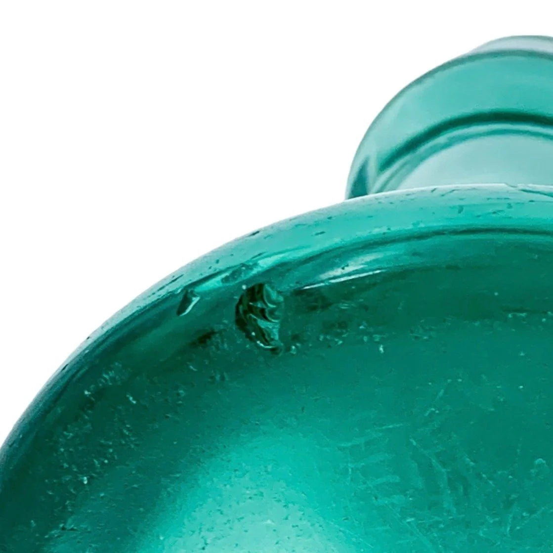 Mid-century Austrian huge sea-green bell-shaped glass paperweight