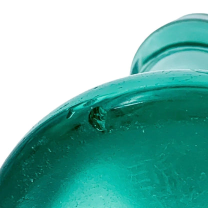 Mid-century Austrian huge sea-green bell-shaped glass paperweight