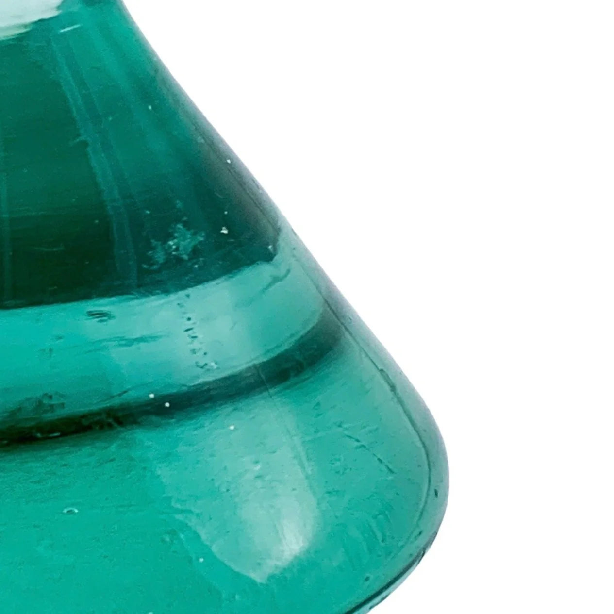 Mid-century Austrian huge sea-green bell-shaped glass paperweight
