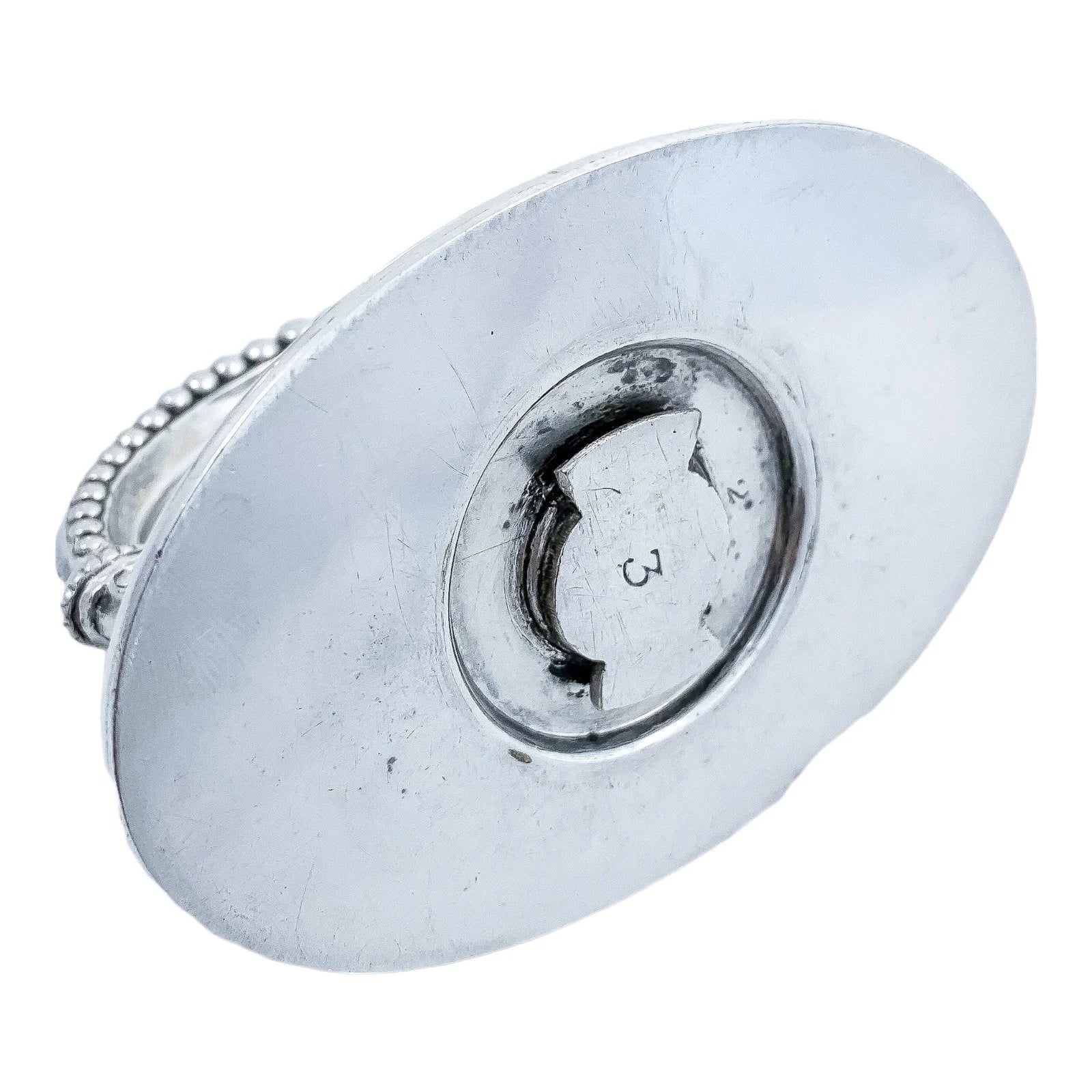 Victorian Hukin & Heath silver plated oval entrée serving tureen dish with ornate beaded borders and handle
