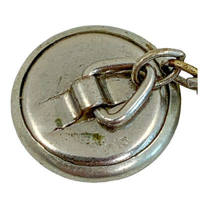 Edwardian reverse painted intaglio Essex crystal and mother-of-pearl cufflink of ballerina and jockey on horse