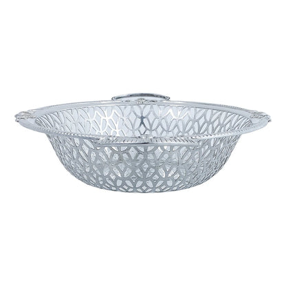 WMF Jugendstil silver plated two-handled pierced fruit basket, embossed with roses