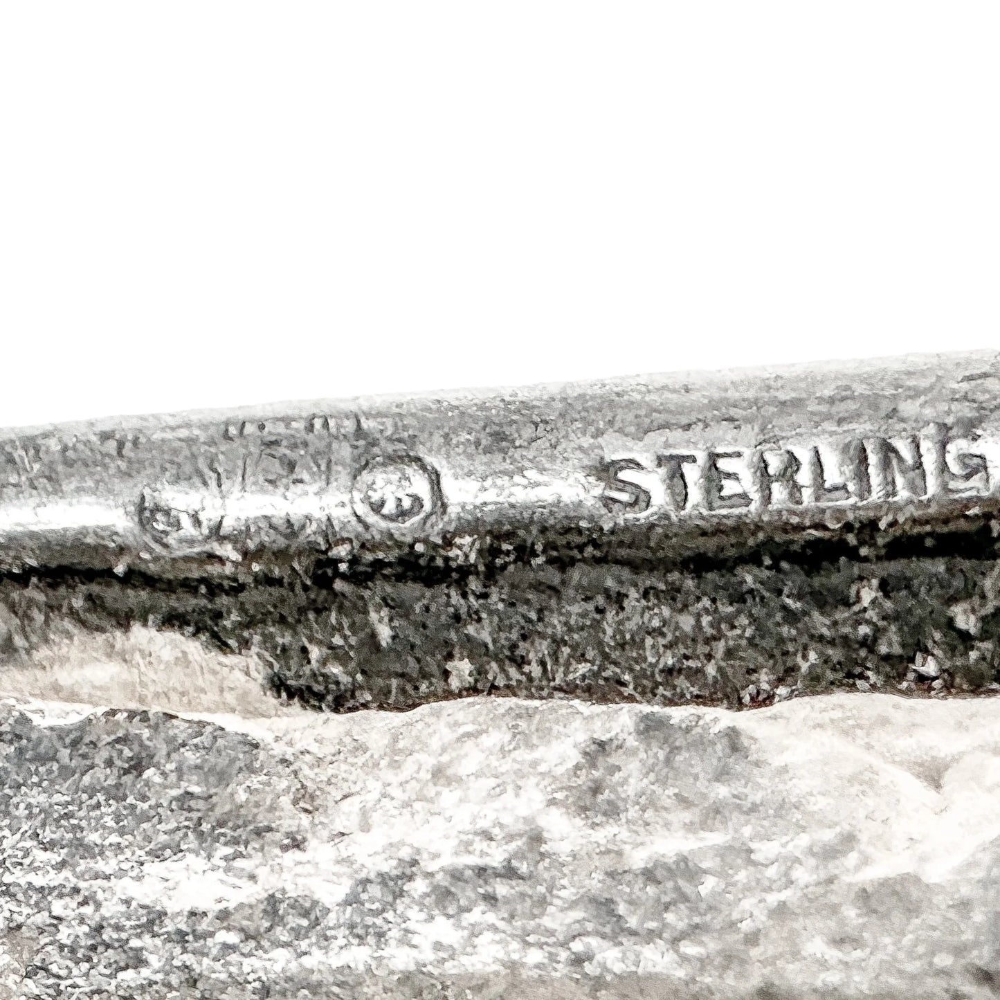 American sterling silver Gorham ink blotter / paper press with scroll embossed detail