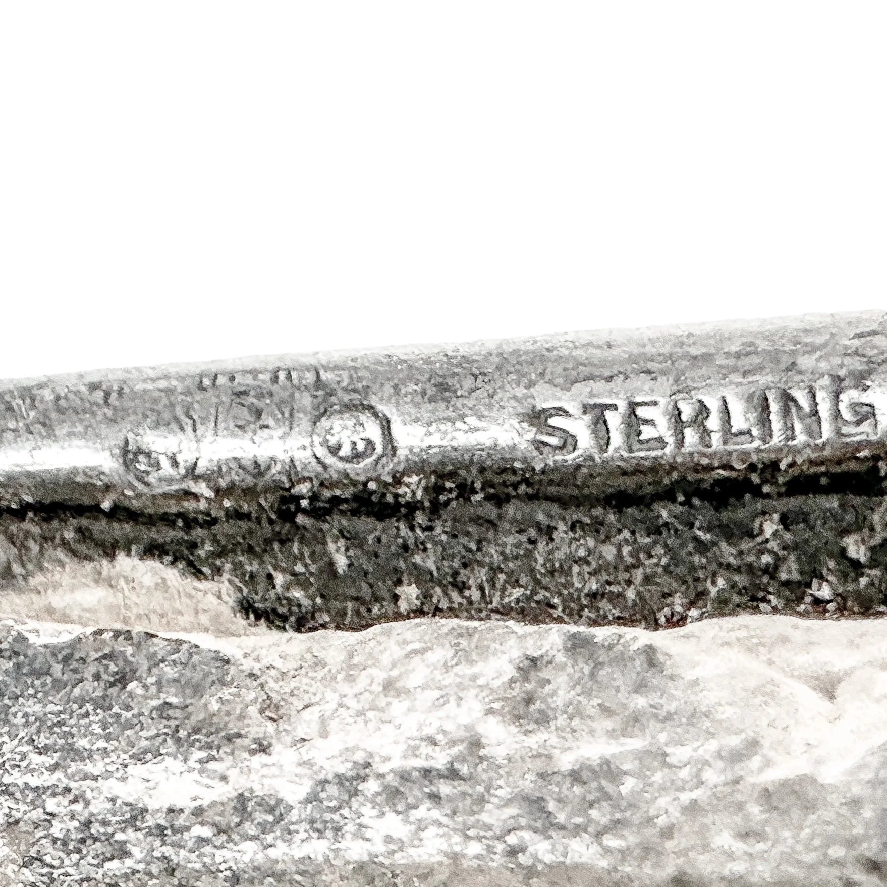 American sterling silver Gorham ink blotter / paper press with scroll embossed detail