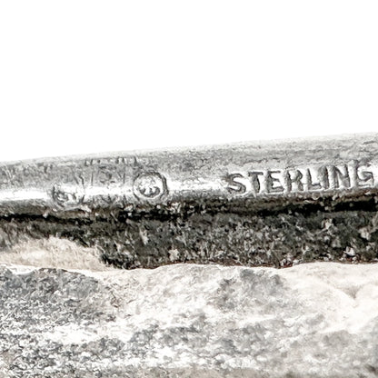 American sterling silver Gorham ink blotter / paper press with scroll embossed detail