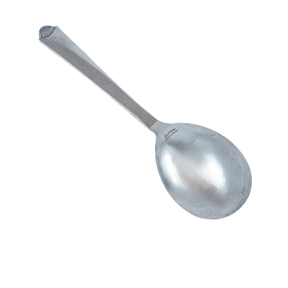 Art Deco sterling silver Danish Hans Hansen jam spoon, Vendome shell pattern