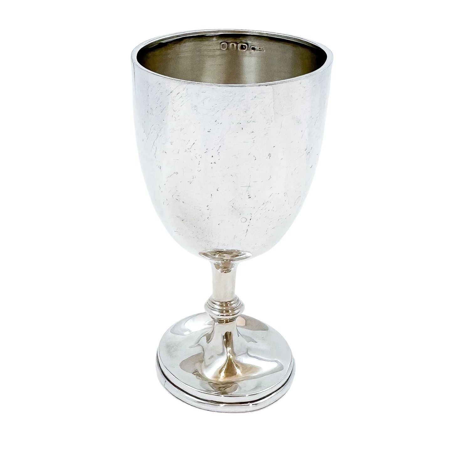 George V sterling silver goblet / egg cup / shot glass