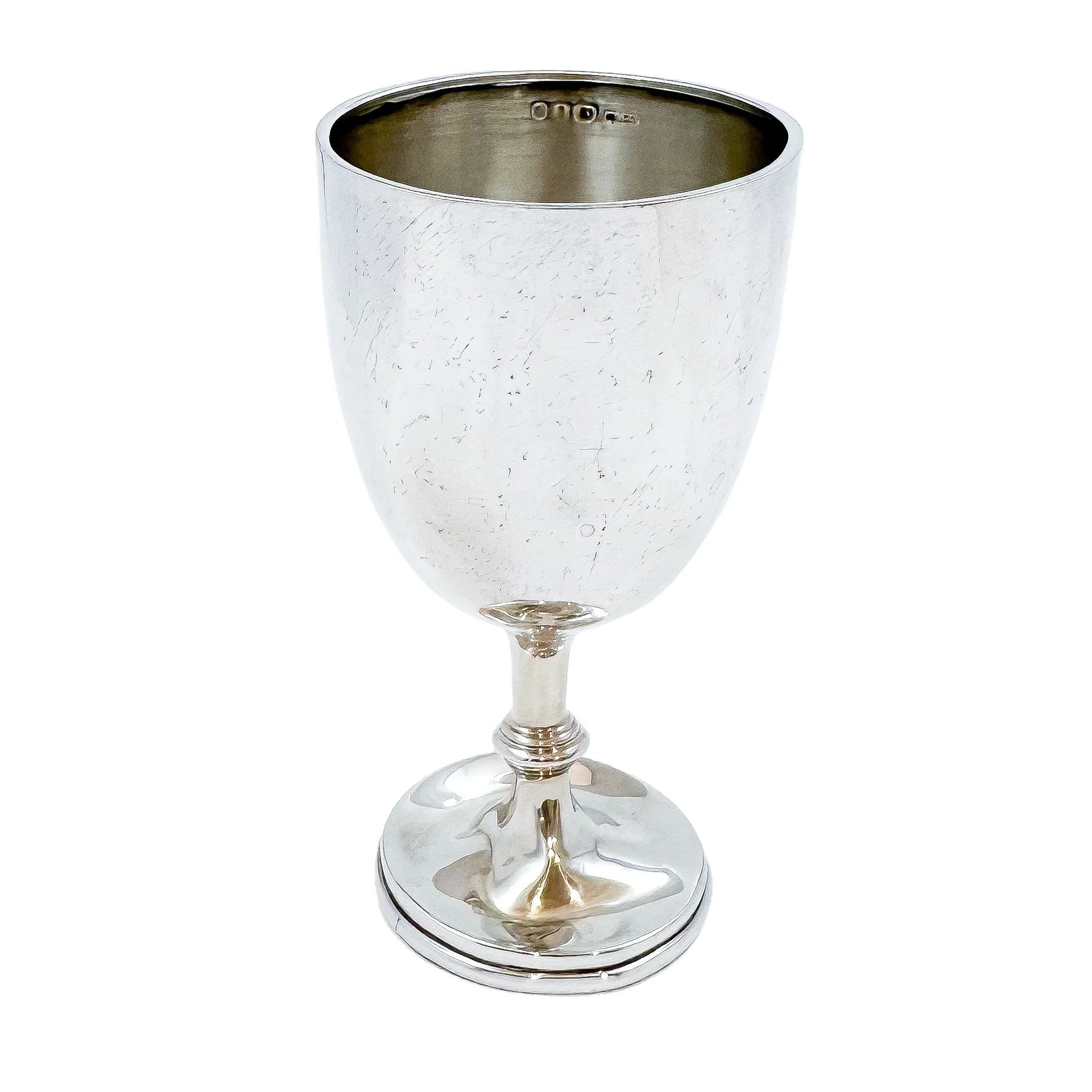 George V sterling silver goblet / egg cup / shot glass