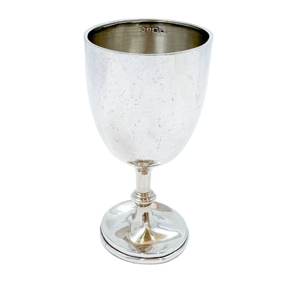 George V sterling silver goblet / egg cup / shot glass