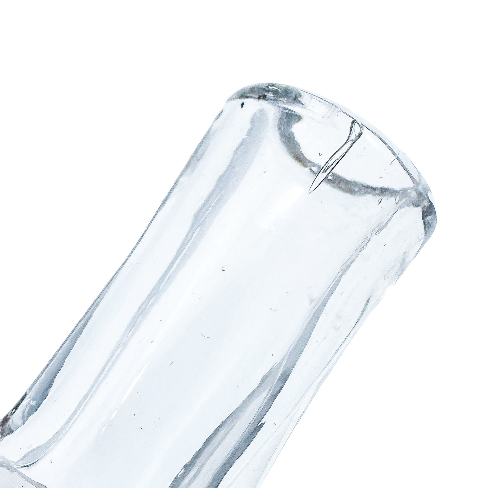 Large Victorian glass perfume scent bottle in Art Nouveau sterling silver pierced sleeve