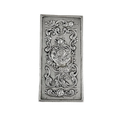 American sterling silver Gorham ink blotter / paper press with scroll embossed detail