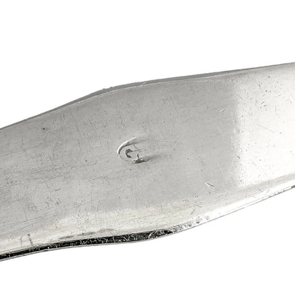 George III sterling silver bright cut sugar tongs