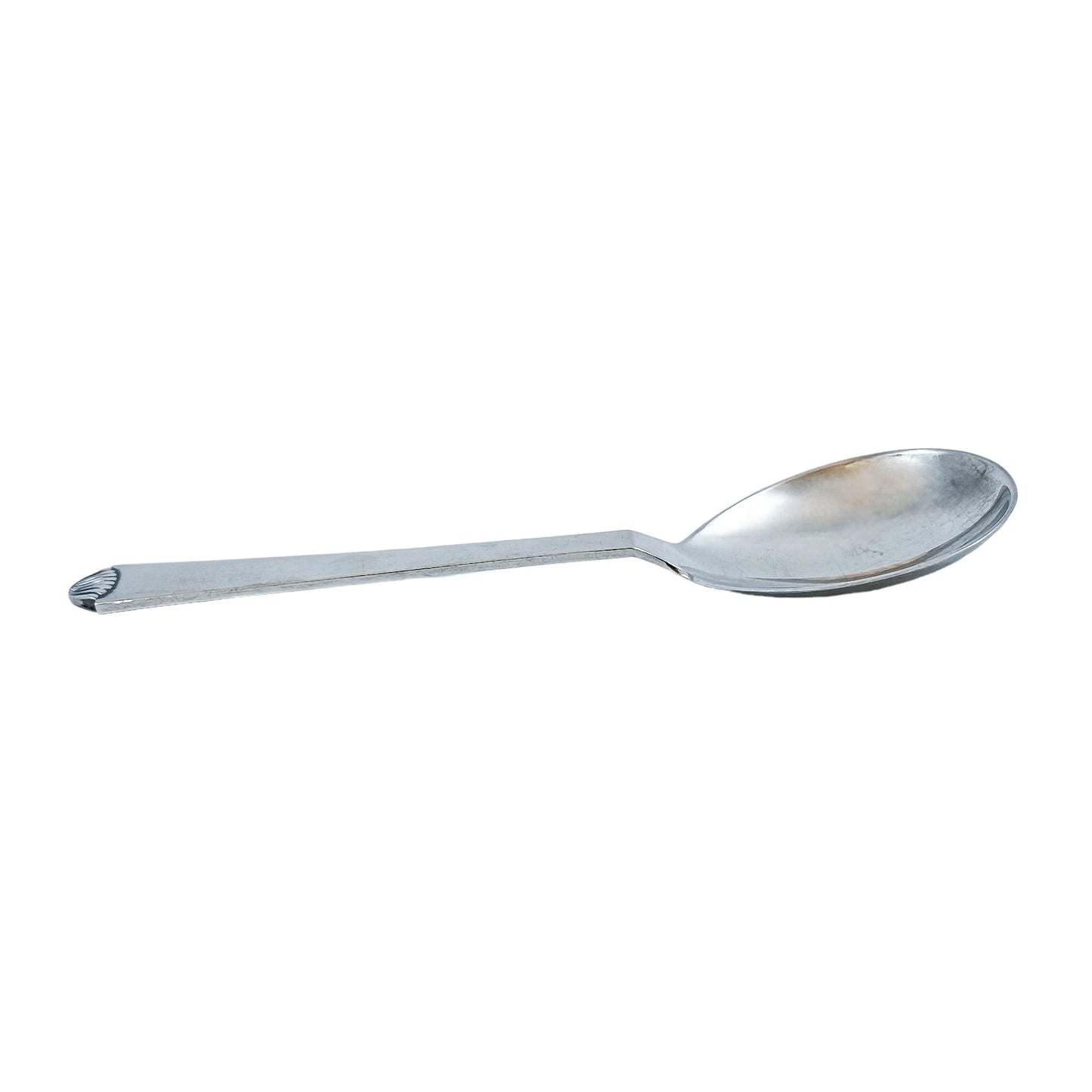 Art Deco sterling silver Danish Hans Hansen jam spoon, Vendome shell pattern