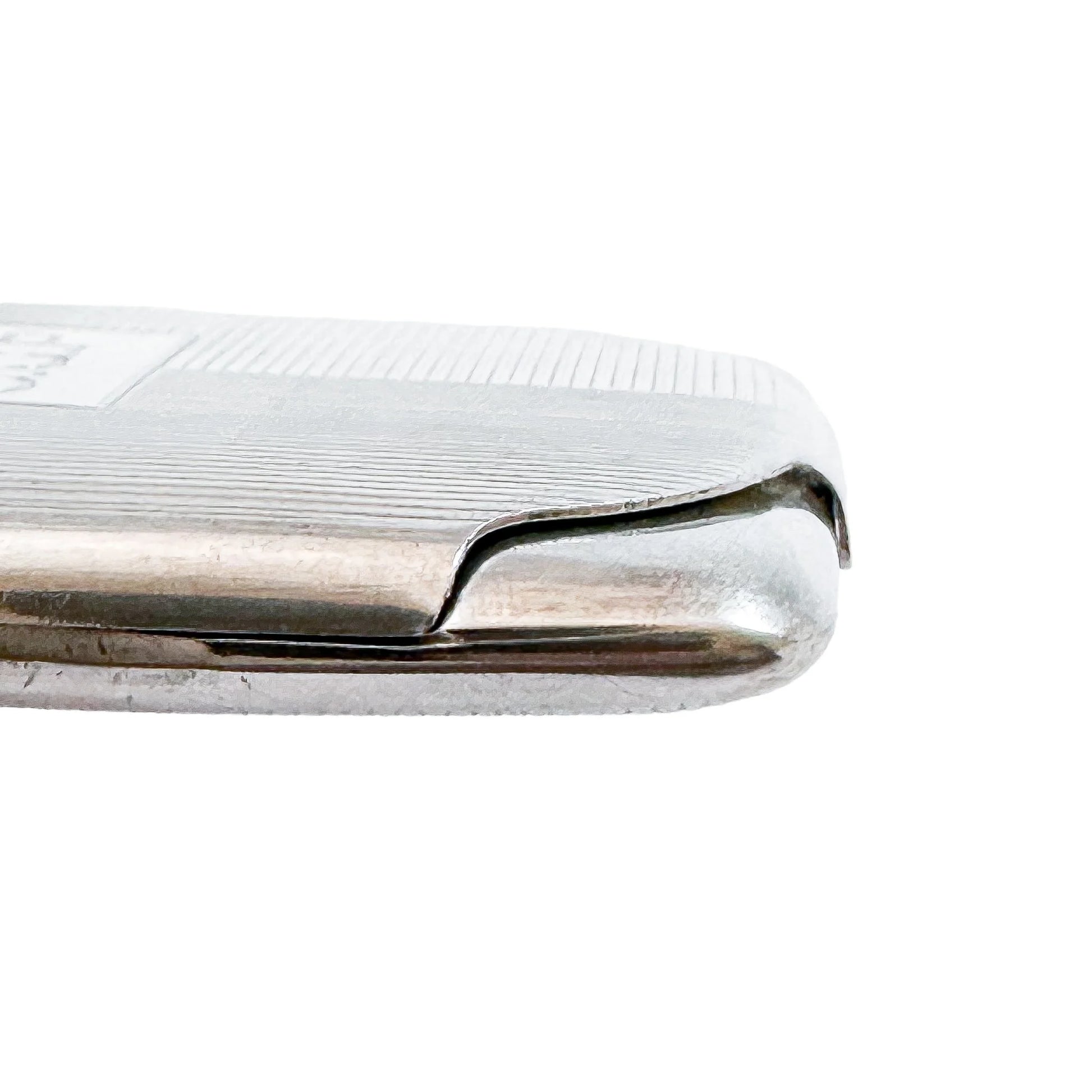 Art Deco Mappin & Webb gilt sterling silver card case with reeded body