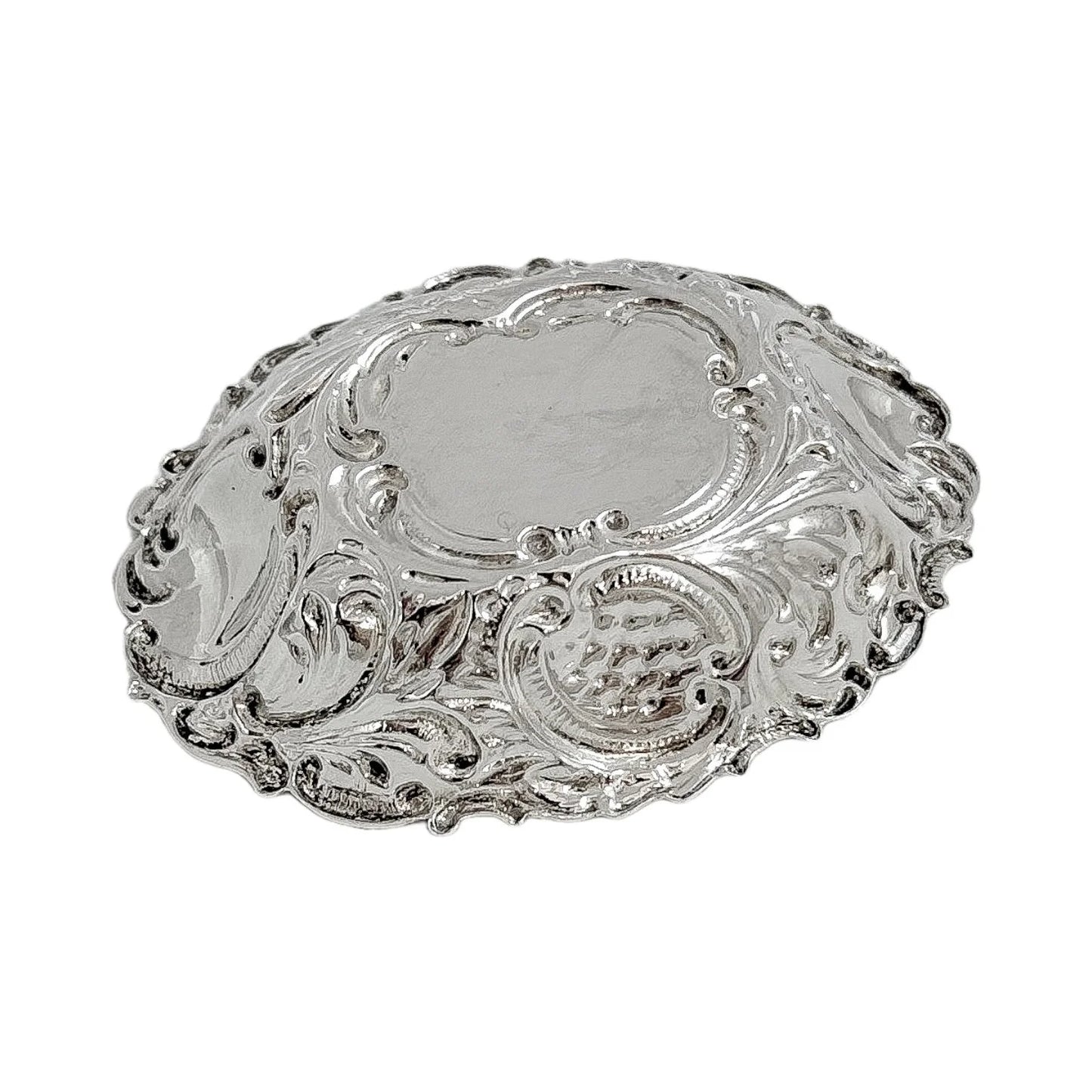 Vintage sterling silver Rococo style sweetmeat bonbon basket