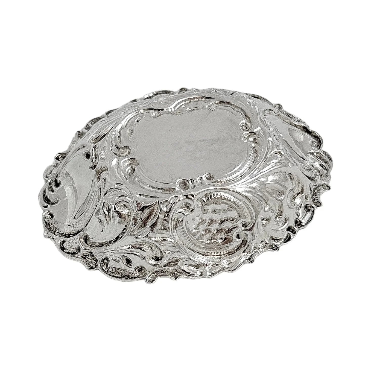 Vintage sterling silver Rococo style sweetmeat bonbon basket