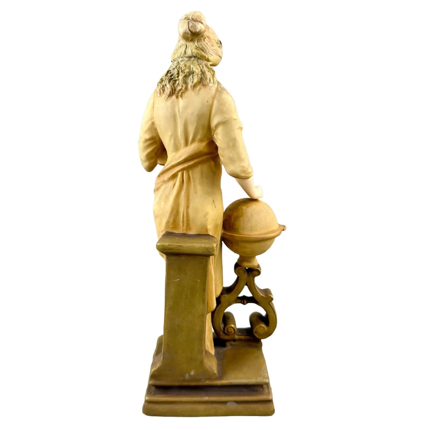 Art Nouveau Turn Wein porcelain figurine of young woman, allegory of "Geography"