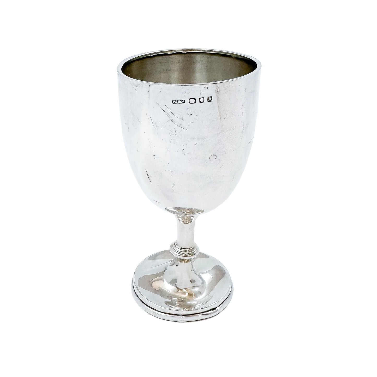 George V sterling silver goblet / egg cup / shot glass