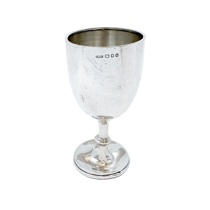 George V sterling silver goblet / egg cup / shot glass