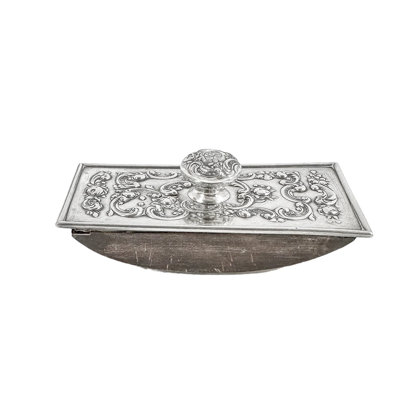 American sterling silver Gorham ink blotter / paper press with scroll embossed detail