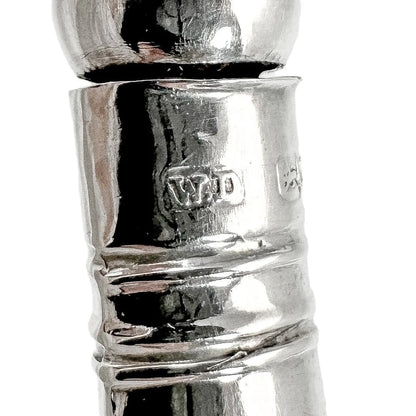 Large sterling silver Victorian bread toasting fork engraved in Art Nouveau design