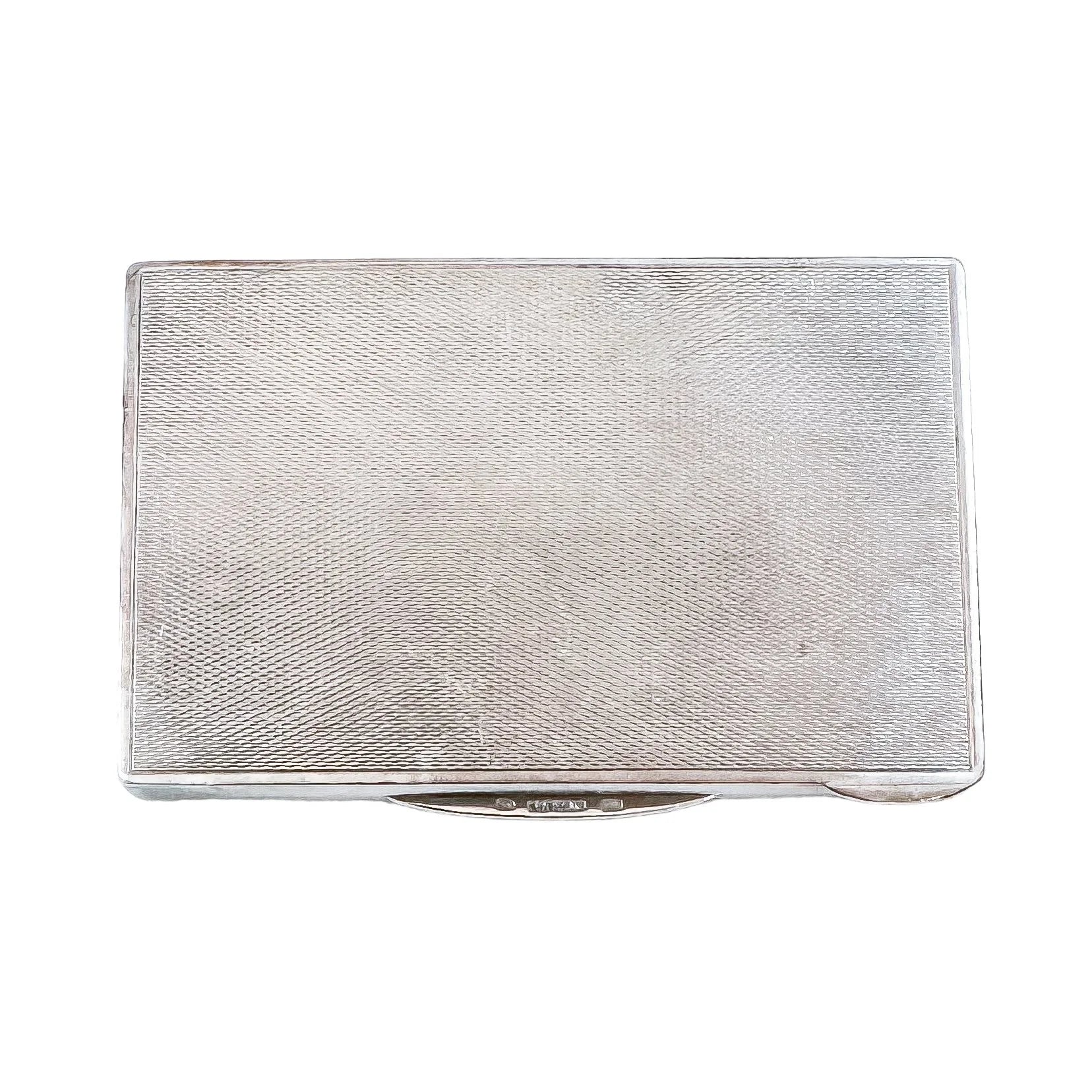 German Art Deco silver and marcasite "embroidered" card case