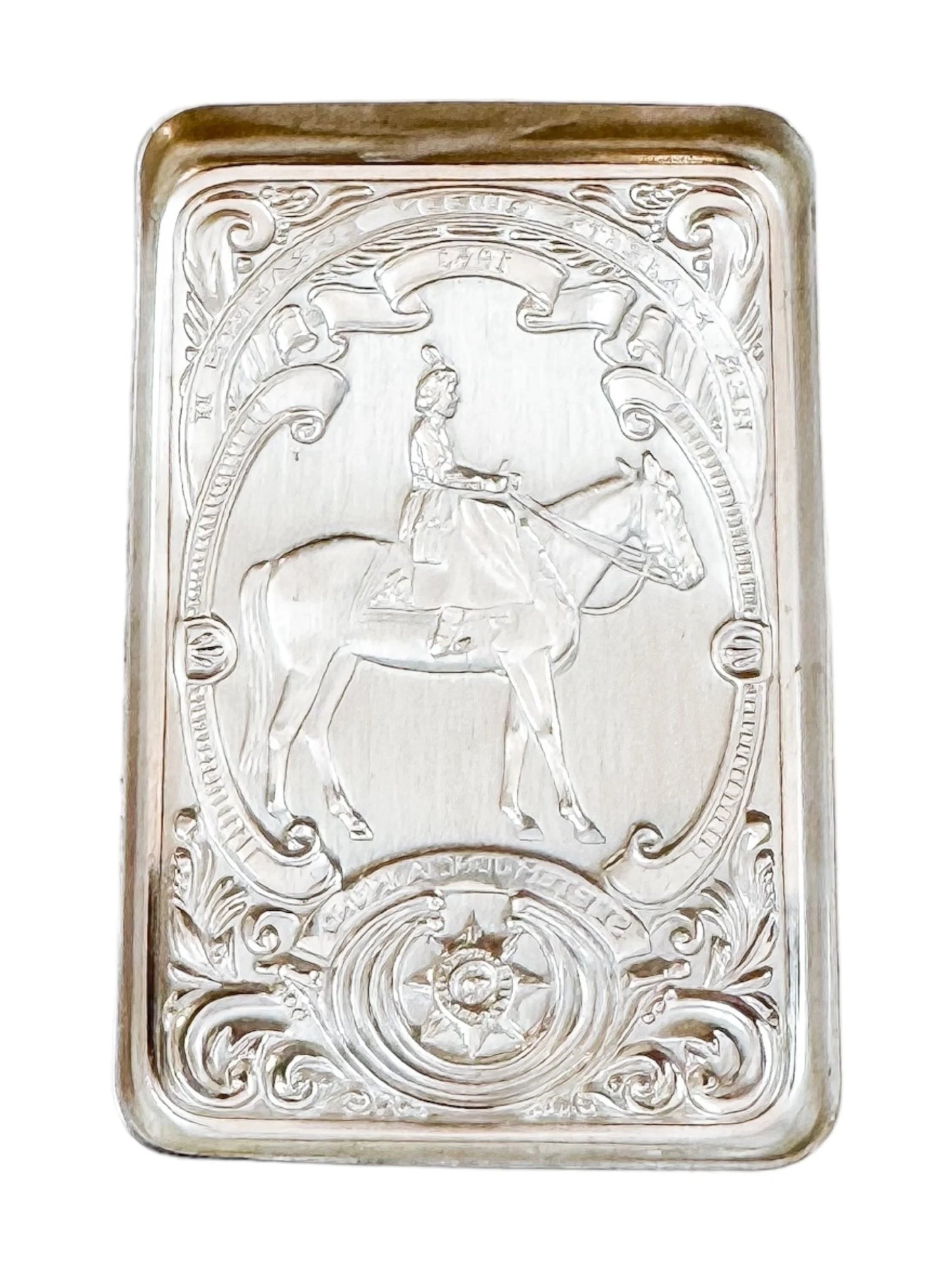 Limited edition Queen Elizabeth II Silver Jubilee Guards Regiment sterling silver pill box